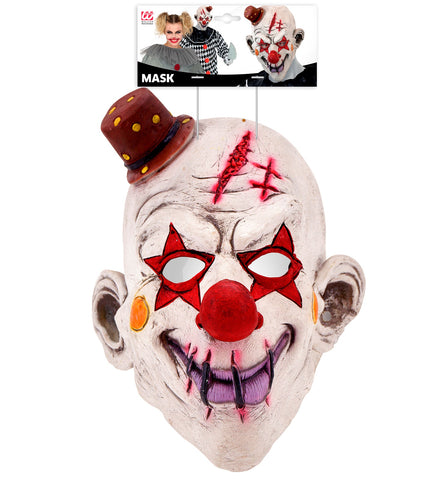 Widmann Killer Clown Full Head Mask With Mini Hat - Men 16y+ Multicolor