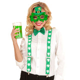 St. Patrick'S Day Glitter Shamrock Glasses With Mini Top Hat