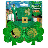 St. Patrick'S Day Glitter Shamrock Glasses With Mini Top Hat