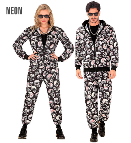Skulls Party Fashion Tracksuit Jacket, Pants Halloween costume