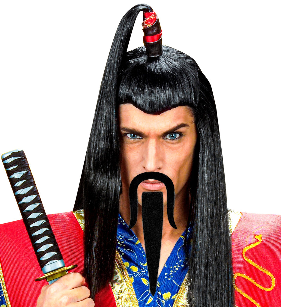 Chinese Beard & Moustache w/ Black adhesive