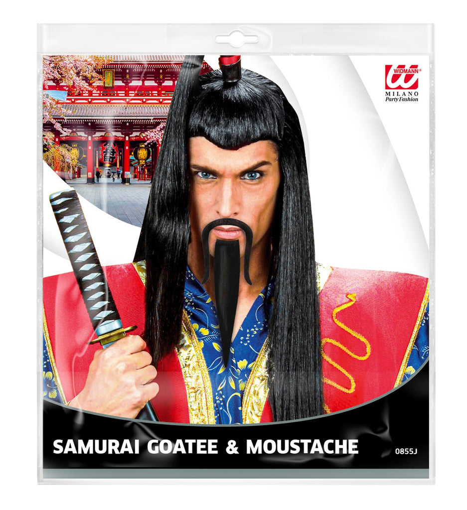 Chinese Beard & Moustache w/ Black adhesive