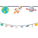 Rocket Space Paper Die-Cut Banner 1Ct