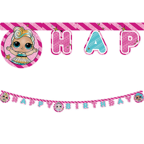LOL "Happy Birthday" Die-Cut Paper Banner 1Ct