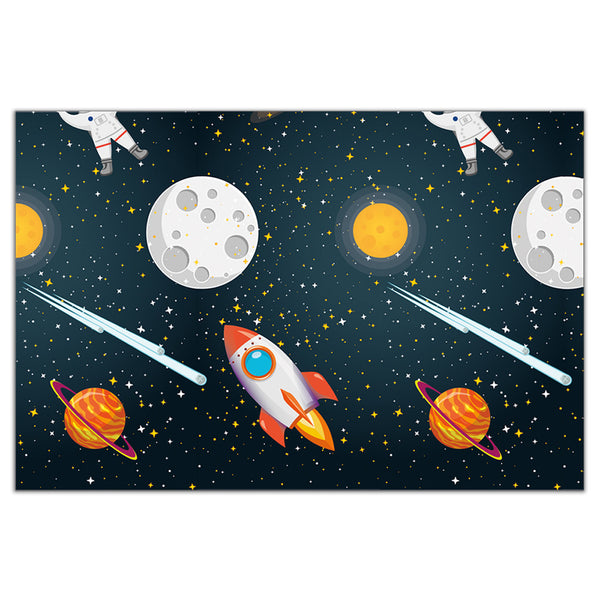 Rocket Space Plastic Tablecover 120x180cm 1Ct