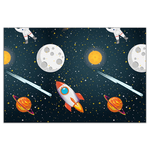 Rocket Space Plastic Tablecover 120x180cm 1Ct