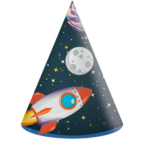Rocket Space FSC Paper Hats 6Ct
