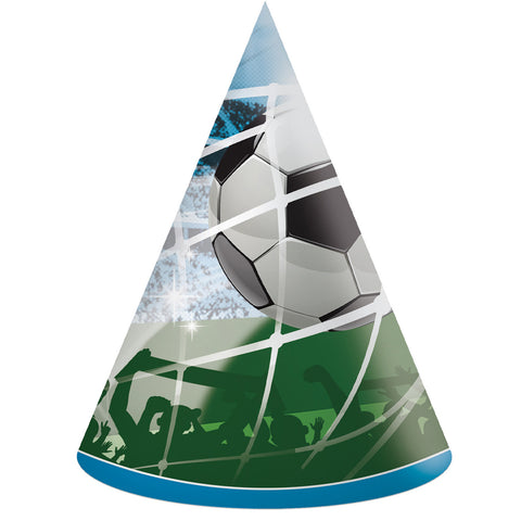 Soccer Fans FSC Paper Hats 6Ct