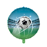 Soccer Fans Round Foil Balloon 46cm | Black/White