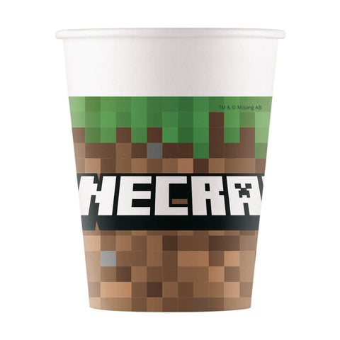 Minecraft FSC Paper Cups 200ml 8Ct