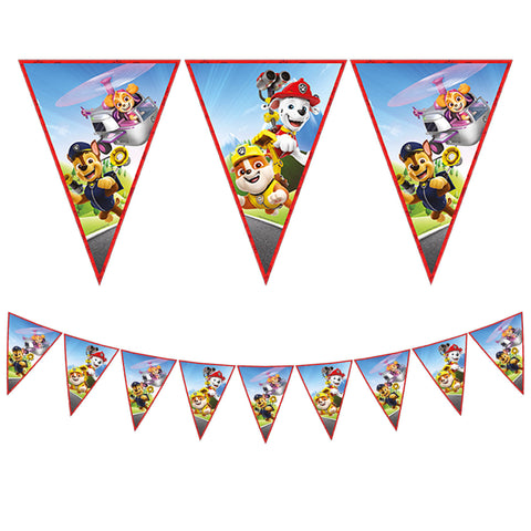 Paw Patrol FSC Paper Triangle Flag Banner (9 Flags) 1Ct