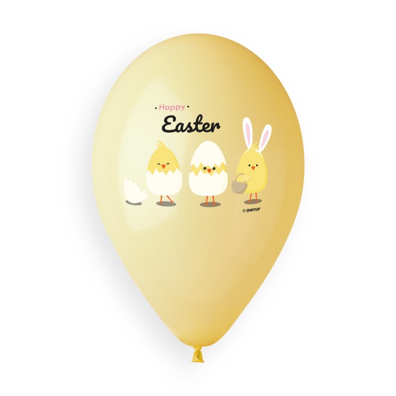 13" Happy Easter Latex Balloon 50ct