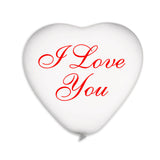 17" I Love You Balloon Red/White Latex Bln 25ct