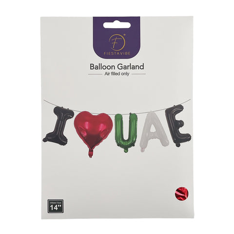 I LOVE UAE Foil Balloon Garland 14''