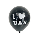 I LOVE UAE Printed Balloons 12'' 12Pcs/Pk