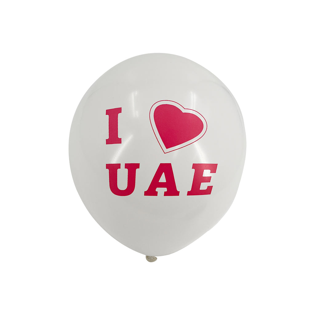 I LOVE UAE Printed Balloons 12'' 12Pcs/Pk