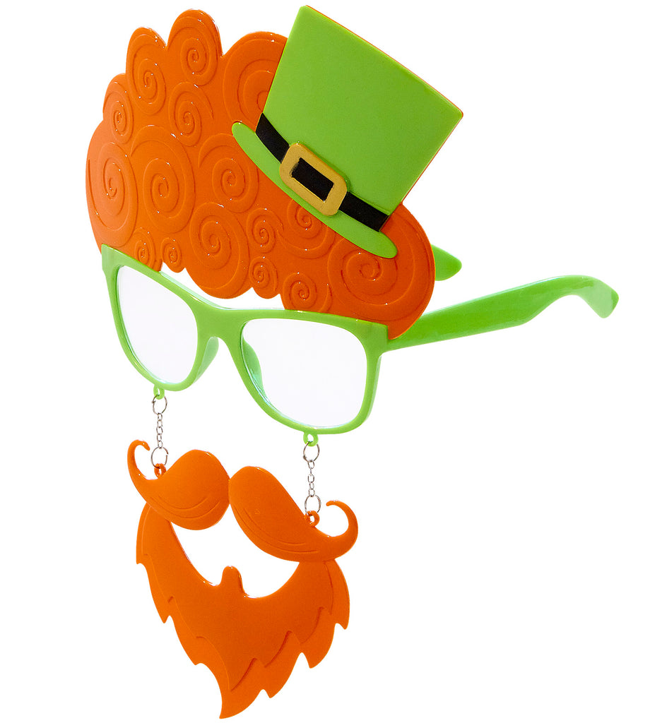St. Patrick's Day Glasses With Moustache & Goatee Beard