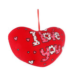 Valentine 'I Love You' Heart Cushion 23x16cm – Romantic Red Pillow for Bed, Sofa & Gift