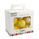12-Pack Chick Filler Eggs 6cm – Mini Plastic Easter Eggs with Fluffy Chicks Inside