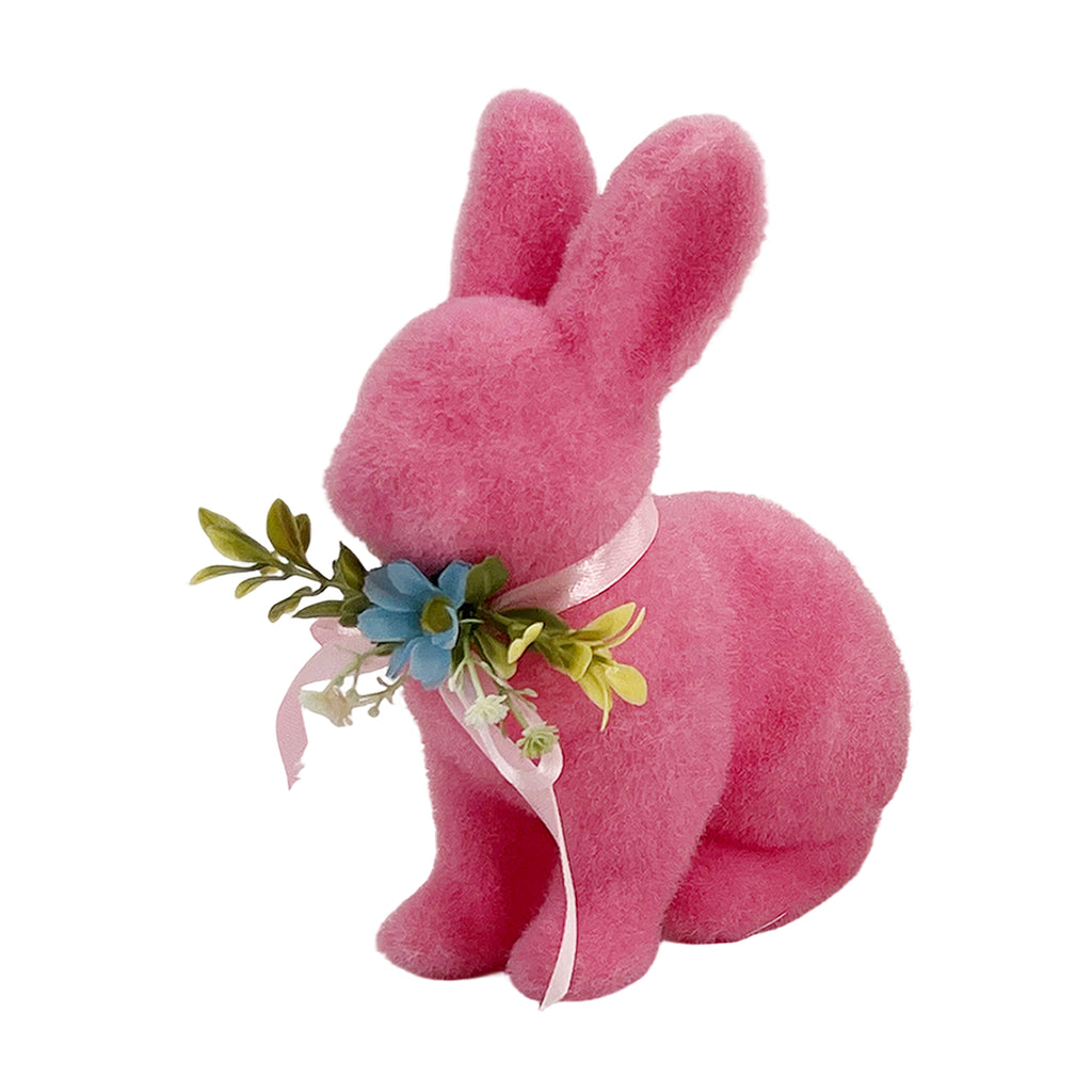 Pink Bunny Decoration 15x9x19.5cm – Standing Easter Figurine for Spring Home & Tabletop