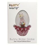 Pink Bunny Water Globe 4.5x4.5x6.5cm – Musical Snow Globe with Glitter for Easter Keepsake