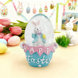 Blue Bunny Water Globe 4.5x4.5x6.5cm – Calming Snow Globe with Glitter for Spring Decor