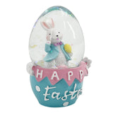 Blue Bunny Water Globe 4.5x4.5x6.5cm – Calming Snow Globe with Glitter for Spring Decor
