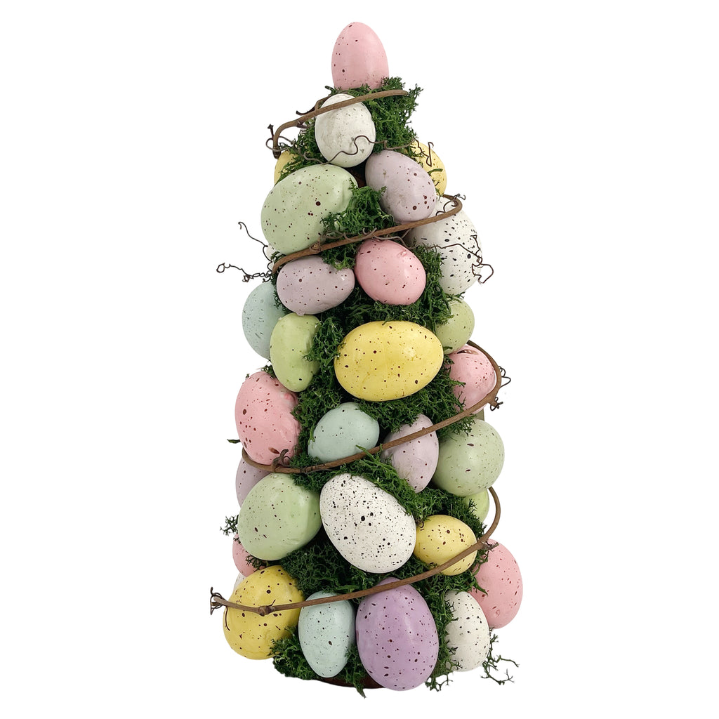 Decorated Egg Tree 15x15x33cm – Pre-Adorned Easter Tree for Spring Home & Tabletop