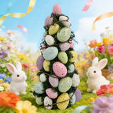 Decorated Egg Tree 15x15x33cm – Pre-Adorned Easter Tree for Spring Home & Tabletop