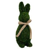 Moss Bunny Decoration 12x15x32cm – Tall Woodland Easter Figurine for Statement Spring Displays