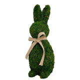 Moss Bunny Decoration 12x15x32cm – Tall Woodland Easter Figurine for Statement Spring Displays