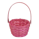Pink Easter Basket 15x15x22cm – Medium Woven Basket for Girls’ Egg Hunts & Spring Gifting