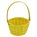 Yellow Easter Basket 15x15x22cm – Medium Woven Basket for Sunny Easter Egg Hunts