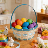 Large Blue Easter Basket 20x20x26cm – Oversized Woven Basket for Boys & Modern Easter Themes