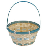 Large Blue Easter Basket 20x20x26cm – Oversized Woven Basket for Boys & Modern Easter Themes