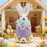 Small Bunny Decoration 8x8x16.5cm – Mini Easter Figurine for Tabletop & Shelf Accents