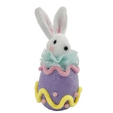 Small Bunny Decoration 8x8x16.5cm – Mini Easter Figurine for Tabletop & Shelf Accents