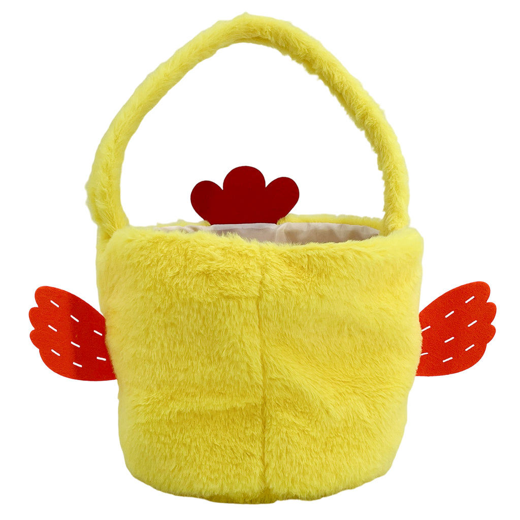 Chick Plush Bag 20x20x35cm – Soft Yellow Easter Tote for Egg Hunts & Party Favors