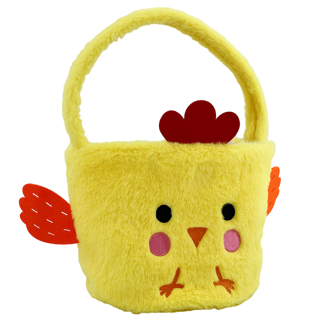 Chick Plush Bag 20x20x35cm – Soft Yellow Easter Tote for Egg Hunts & Party Favors