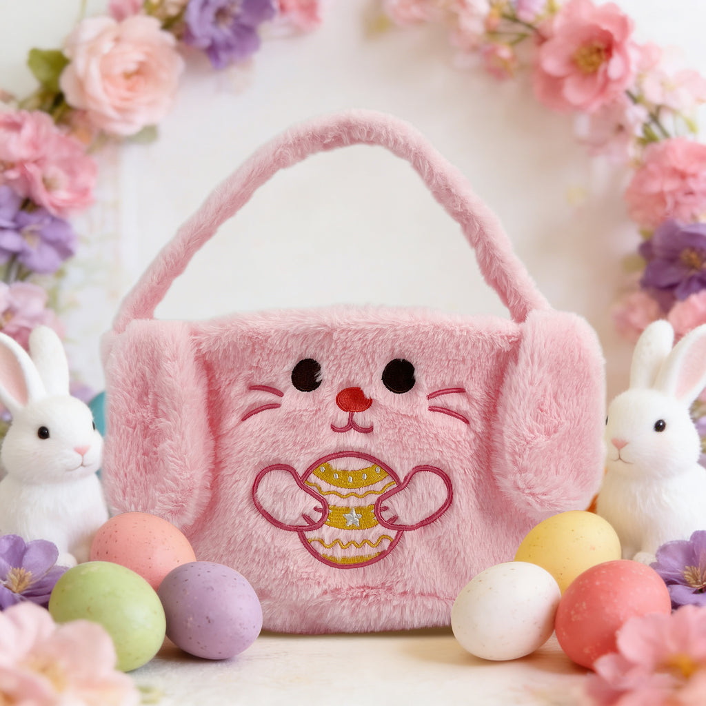 Bunny Plush Bag 22x22x34cm – Cuddly Easter Tote for Egg Hunts & Spring Gifting