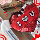 Valentine Heart Cushion 30x24cm – Classic Red Plush Pillow for Romantic Home Decor & Gifting