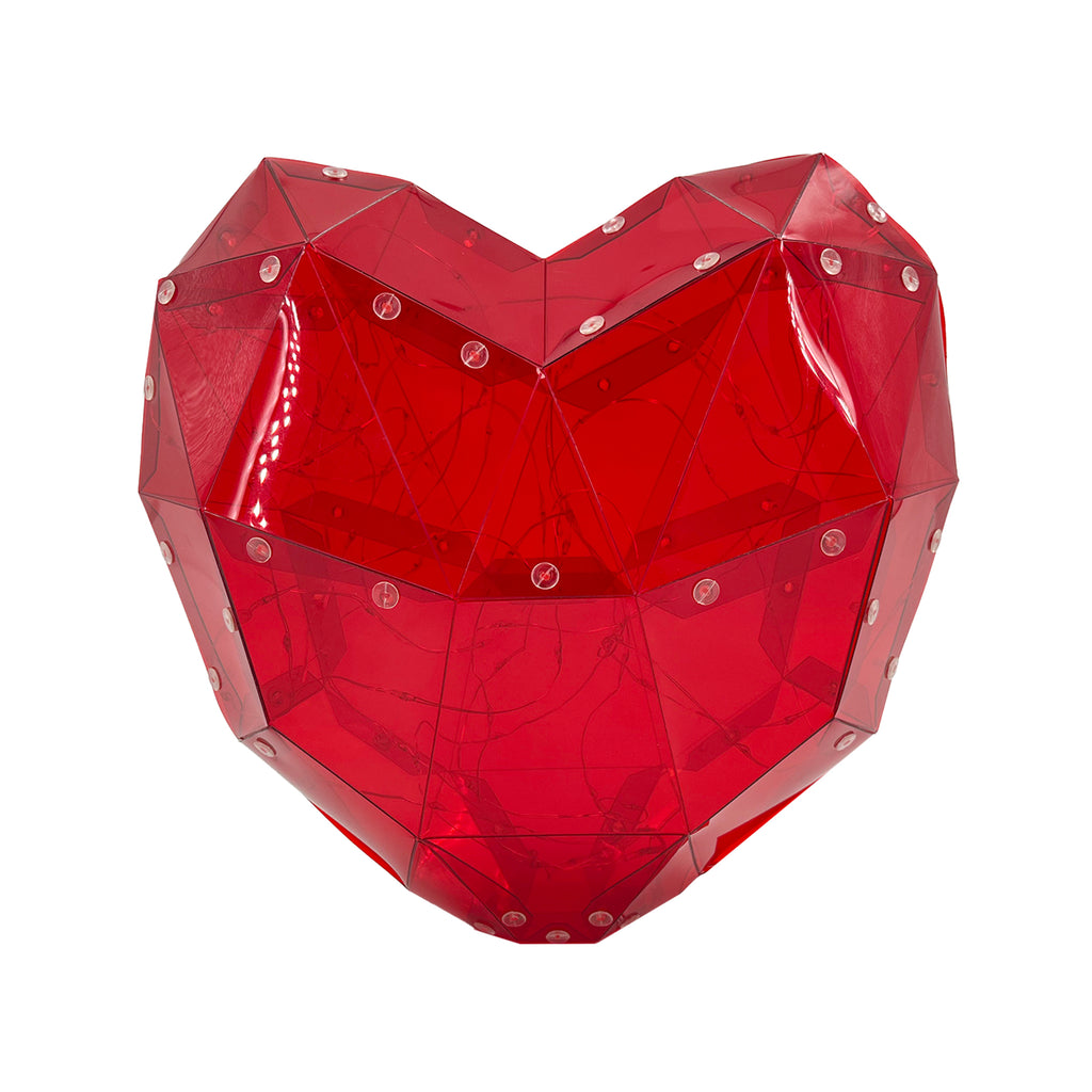 LED Heart Decoration Red 24cm