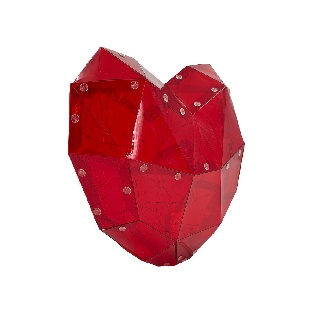 LED Heart Decoration Red 24cm