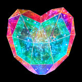 LED Heart Decoration Crystal Colour 24cm
