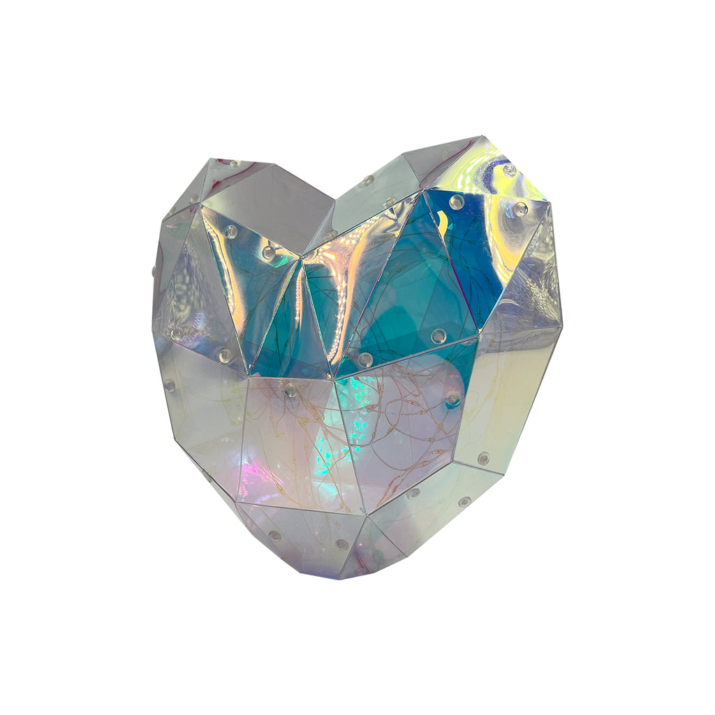 LED Heart Decoration Crystal Colour 24cm