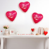 12-Pack 10" Red 'LOVE' Heart Balloons – Printed Romantic Balloons for Valentine’s Day & Proposals
