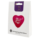 12-Pack 10" Red 'LOVE' Heart Balloons – Printed Romantic Balloons for Valentine’s Day & Proposals