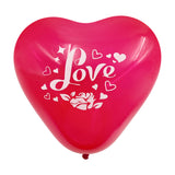 12-Pack 10" Red 'LOVE' Heart Balloons – Printed Romantic Balloons for Valentine’s Day & Proposals