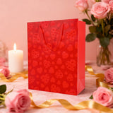 4-Pack Medium Valentine Gift Bags – 26x10x32cm Assorted Romantic Paper Bags for Presents & Surprises