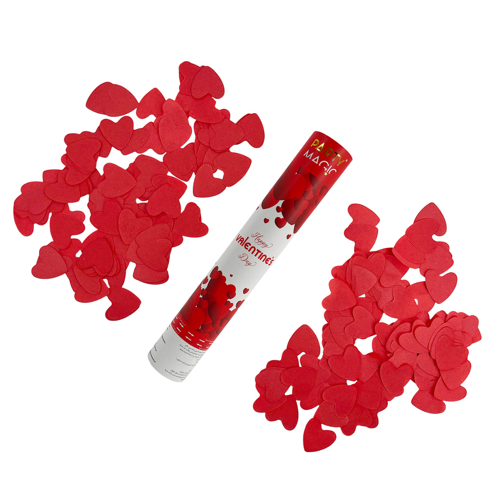 2-Pack 30cm Valentine Party Confetti Streamers – Red & Pink Crepe Paper for Tossing & Decor
